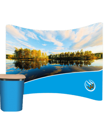Beurswand Pop Up Curved 4x3