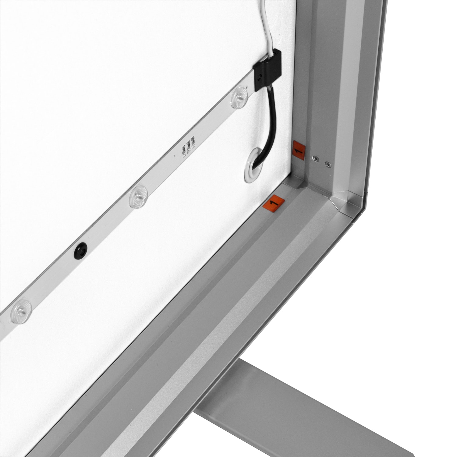 Led bottom corner blanc