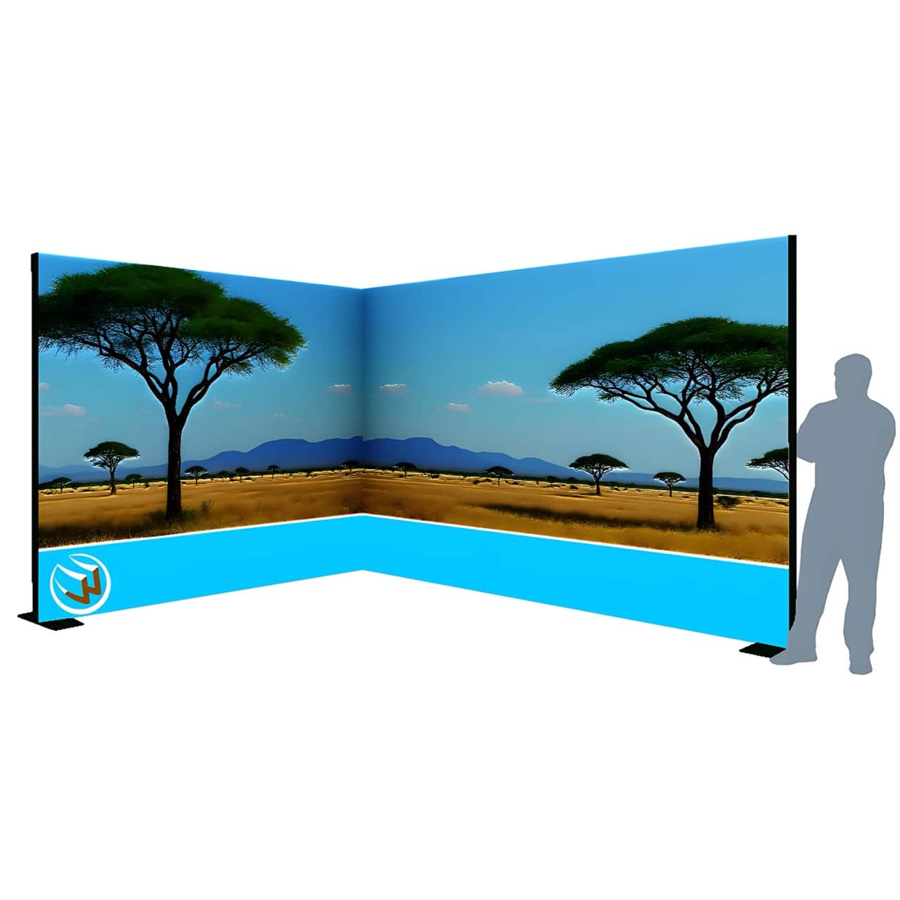 beursstand zwart profiel